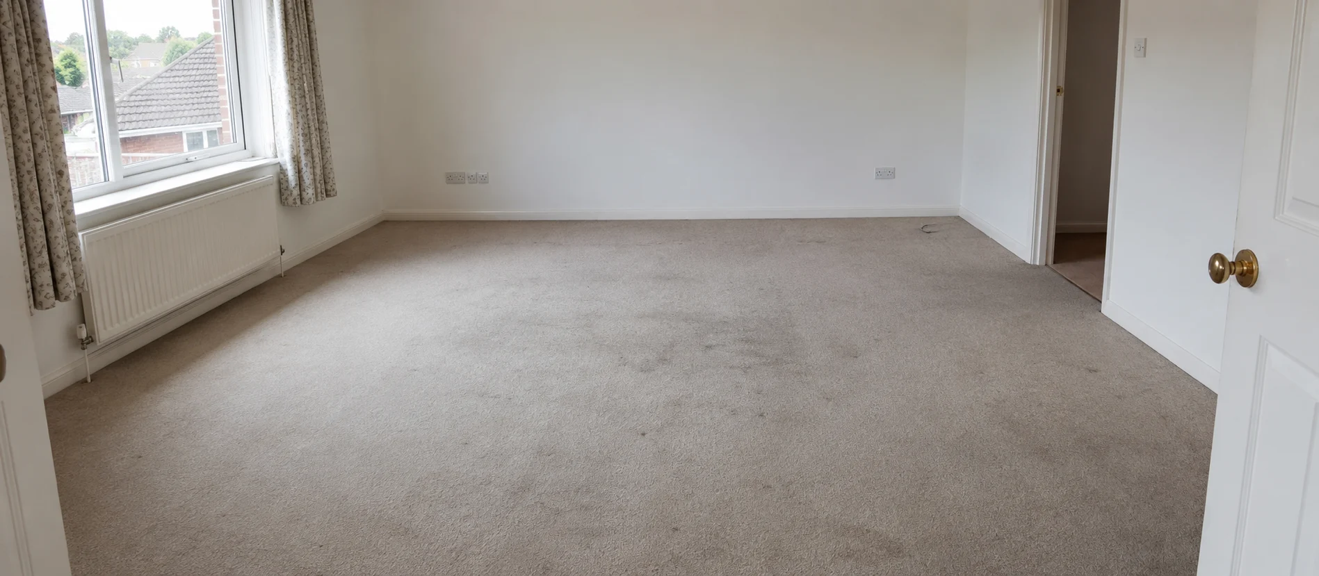 Before: old worn flooring